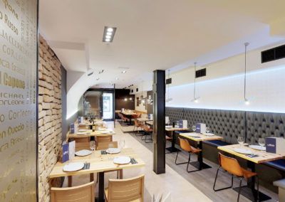 Fotografia profesional de interiorismo, restaurante La Mafia Se